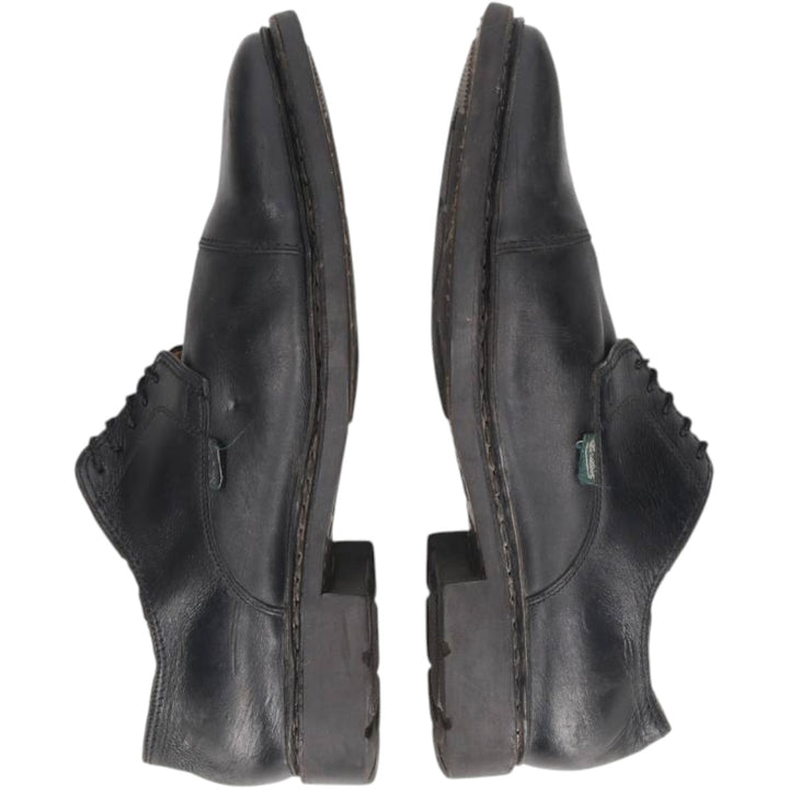 Paraboot chisel-toe straight-tip shoes, made in France, size 7 1/2 Men's 26.0cm genuine leather black type Vintage Second Hand