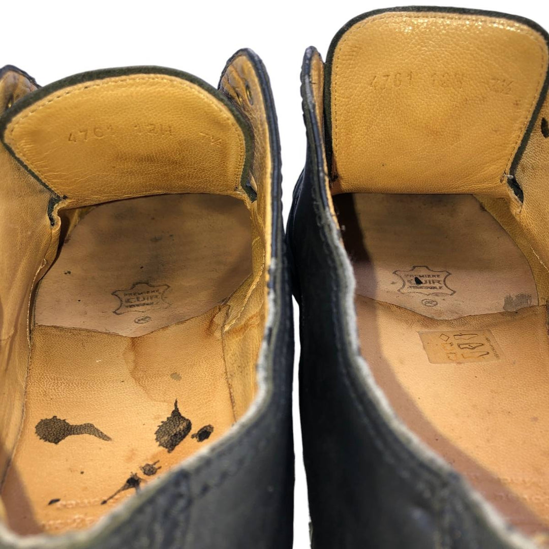 Paraboot chisel-toe straight-tip shoes, made in France, size 7 1/2 Men's 26.0cm genuine leather black type Vintage Second Hand
