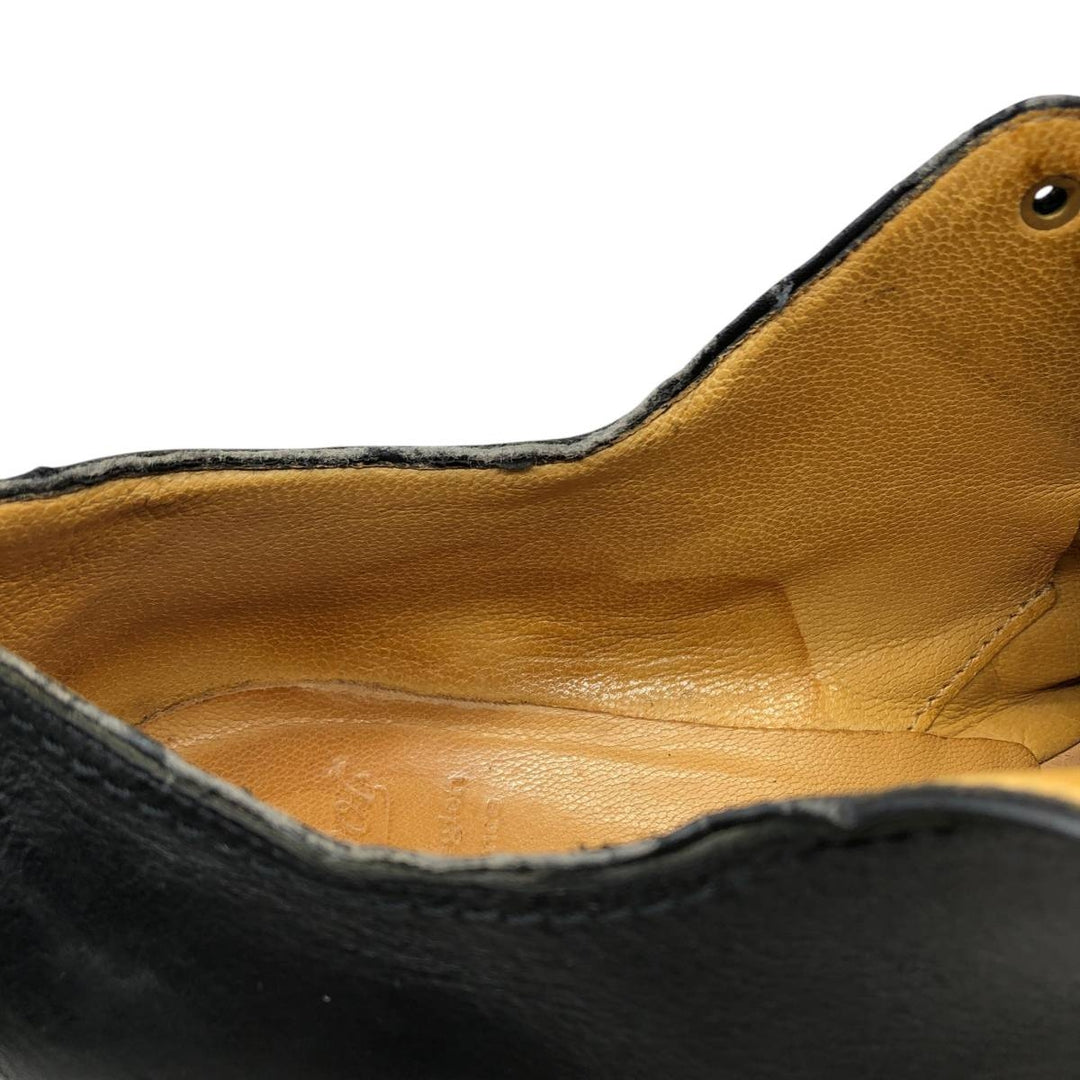 Paraboot chisel-toe straight-tip shoes, made in France, size 7 1/2 Men's 26.0cm genuine leather black type Vintage Second Hand