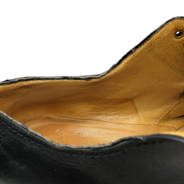 Paraboot chisel-toe straight-tip shoes, made in France, size 7 1/2 Men's 26.0cm genuine leather black type Vintage Second Hand