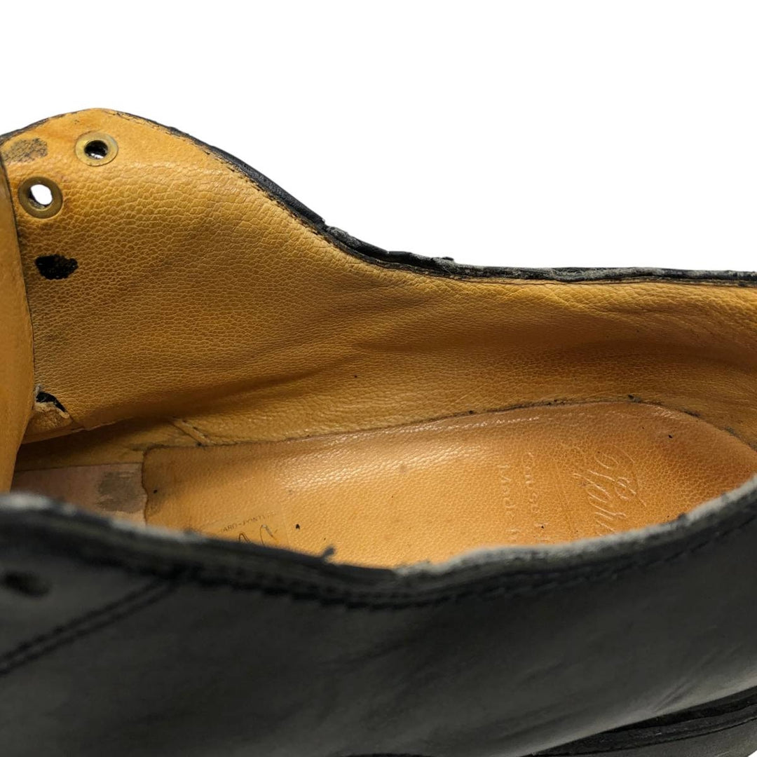 Paraboot chisel-toe straight-tip shoes, made in France, size 7 1/2 Men's 26.0cm genuine leather black type Vintage Second Hand