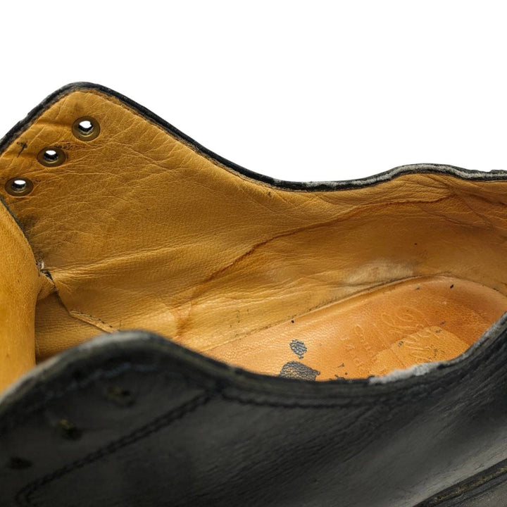 Paraboot chisel-toe straight-tip shoes, made in France, size 7 1/2 Men's 26.0cm genuine leather black type Vintage Second Hand