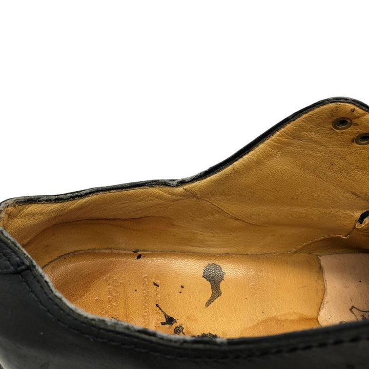 Paraboot chisel-toe straight-tip shoes, made in France, size 7 1/2 Men's 26.0cm genuine leather black type Vintage Second Hand