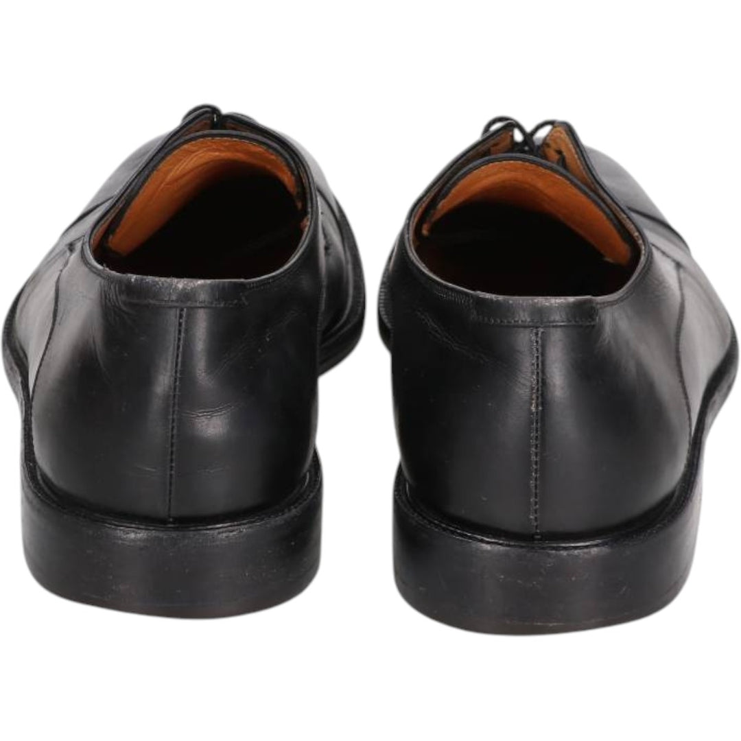 Salvatore Ferragamo STUDIO Square Toe Straight Tip Shoes, Made in Italy, Size 10 1/2D Men's 28.5cm unclear black type Vintage Second Hand