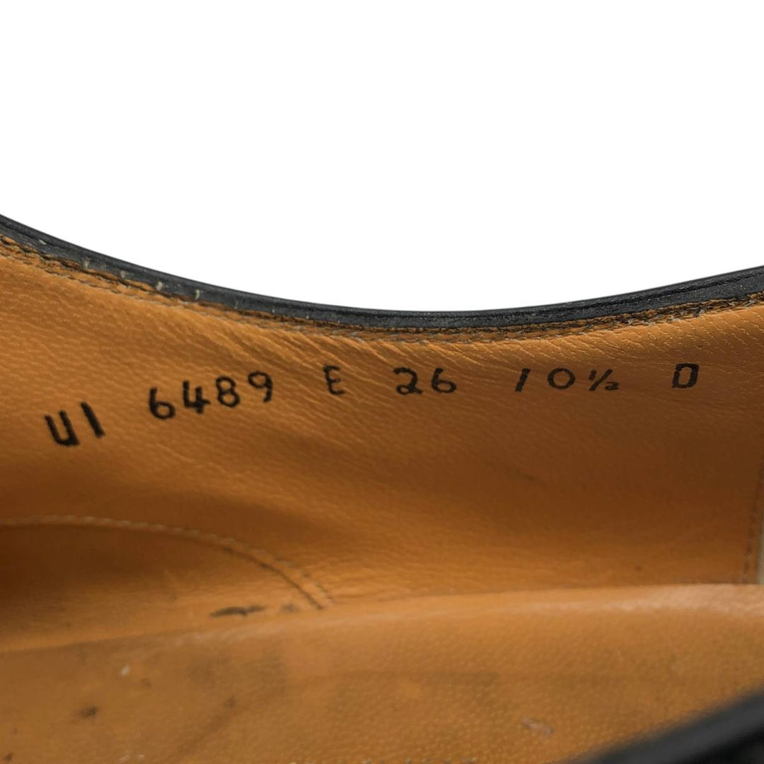 Salvatore Ferragamo STUDIO Square Toe Straight Tip Shoes, Made in Italy, Size 10 1/2D Men's 28.5cm unclear black type Vintage Second Hand
