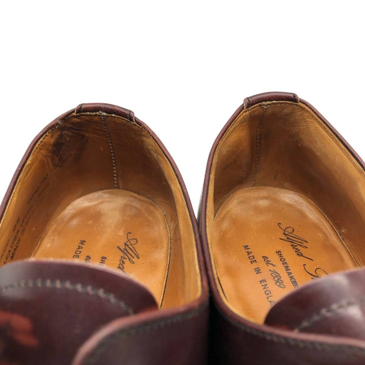 Alfred Sargent plain toe shoes, made in England, size 9 1/2 Men's 28.0cm genuine leather burgundy type Vintage Second Hand