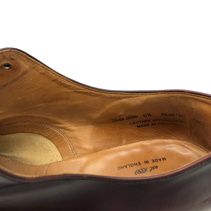 Alfred Sargent plain toe shoes, made in England, size 9 1/2 Men's 28.0cm genuine leather burgundy type Vintage Second Hand