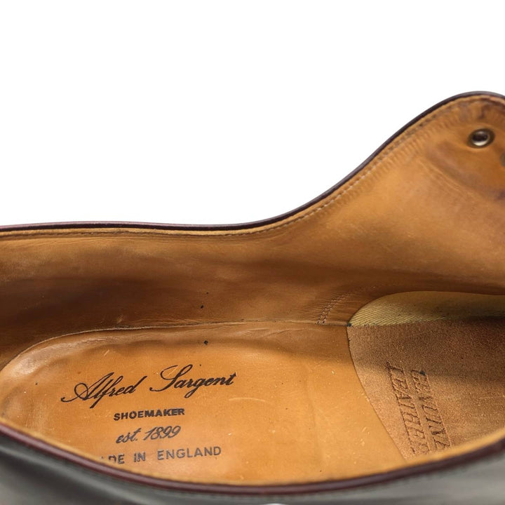 Alfred Sargent plain toe shoes, made in England, size 9 1/2 Men's 28.0cm genuine leather burgundy type Vintage Second Hand