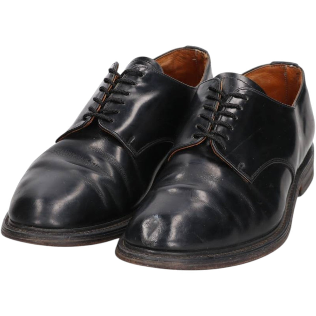 Alfred Sargent plain toe shoes, made in England, size 9 1/2 Men's 27.5cm genuine leather black type Vintage Second Hand