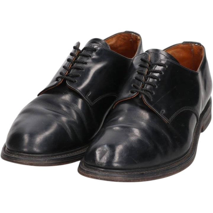 Alfred Sargent plain toe shoes, made in England, size 9 1/2 Men's 27.5cm genuine leather black type Vintage Second Hand