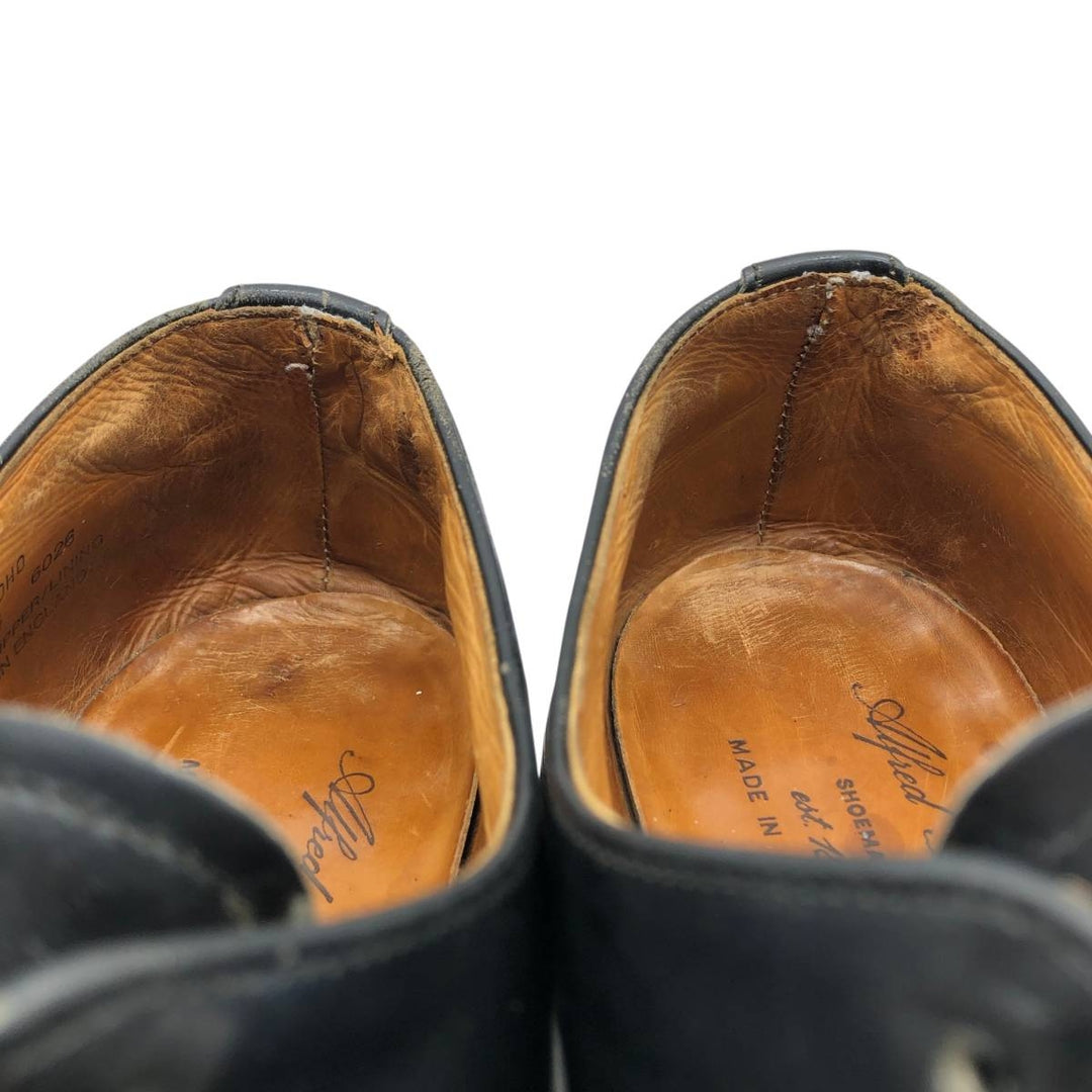 Alfred Sargent plain toe shoes, made in England, size 9 1/2 Men's 27.5cm genuine leather black type Vintage Second Hand