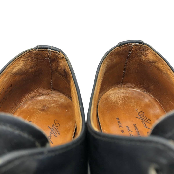 Alfred Sargent plain toe shoes, made in England, size 9 1/2 Men's 27.5cm genuine leather black type Vintage Second Hand