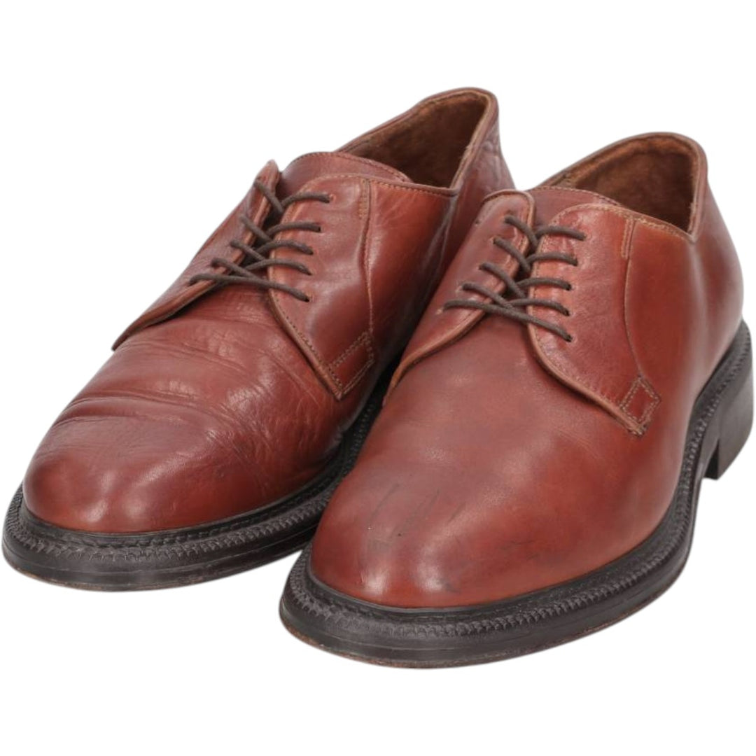 ANTICA CUOIERIA Plain Toe Shoes, Made in Italy, Size 9D Men's 26.5cm genuine leather red type reddish brown Vintage Second Hand