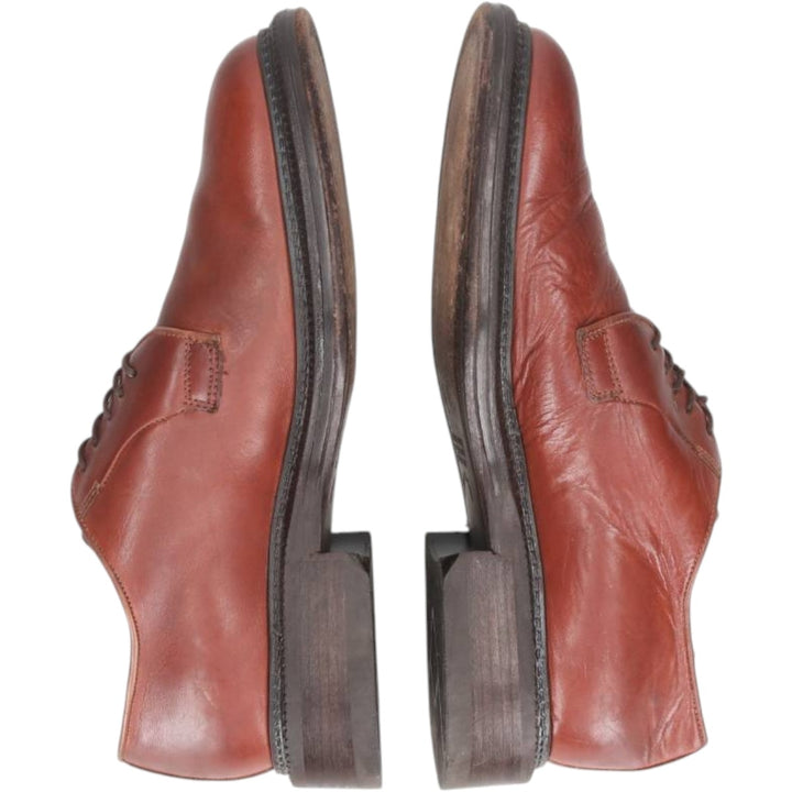 ANTICA CUOIERIA Plain Toe Shoes, Made in Italy, Size 9D Men's 26.5cm genuine leather red type reddish brown Vintage Second Hand