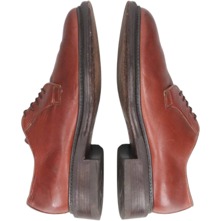 ANTICA CUOIERIA Plain Toe Shoes, Made in Italy, Size 9D Men's 26.5cm genuine leather red type reddish brown Vintage Second Hand