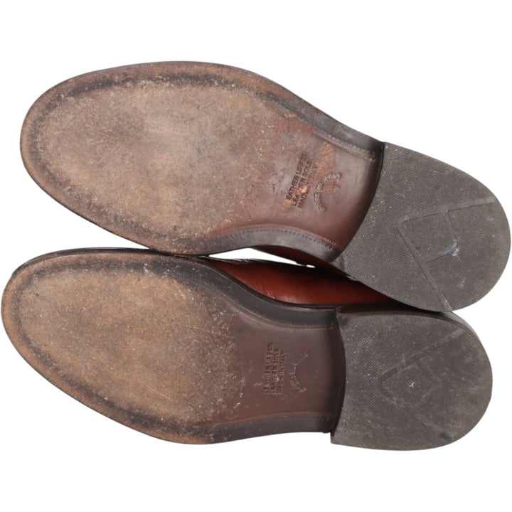 ANTICA CUOIERIA Plain Toe Shoes, Made in Italy, Size 9D Men's 26.5cm genuine leather red type reddish brown Vintage Second Hand