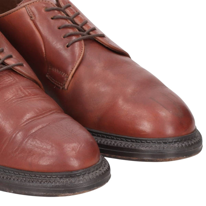 ANTICA CUOIERIA Plain Toe Shoes, Made in Italy, Size 9D Men's 26.5cm genuine leather red type reddish brown Vintage Second Hand