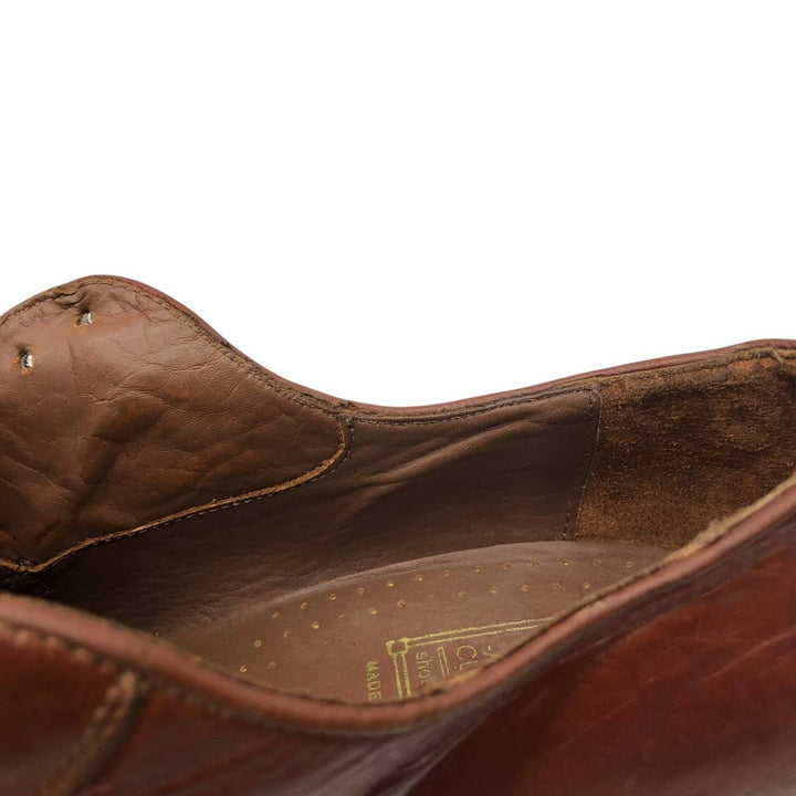 ANTICA CUOIERIA Plain Toe Shoes, Made in Italy, Size 9D Men's 26.5cm genuine leather red type reddish brown Vintage Second Hand