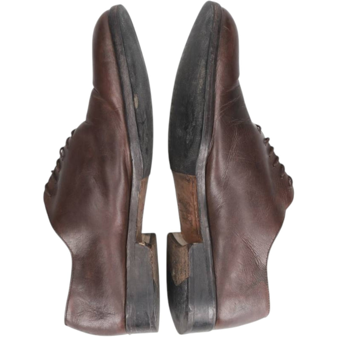 Bexley Plain Toe Shoes, Size 42 Men's 27.5cm unclear red type reddish brown Vintage Second Hand