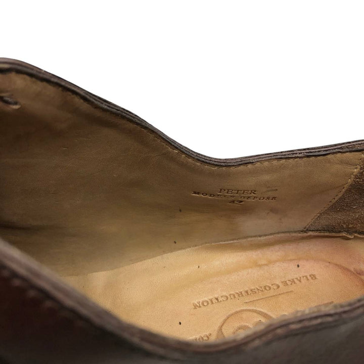 Bexley Plain Toe Shoes, Size 42 Men's 27.5cm unclear red type reddish brown Vintage Second Hand