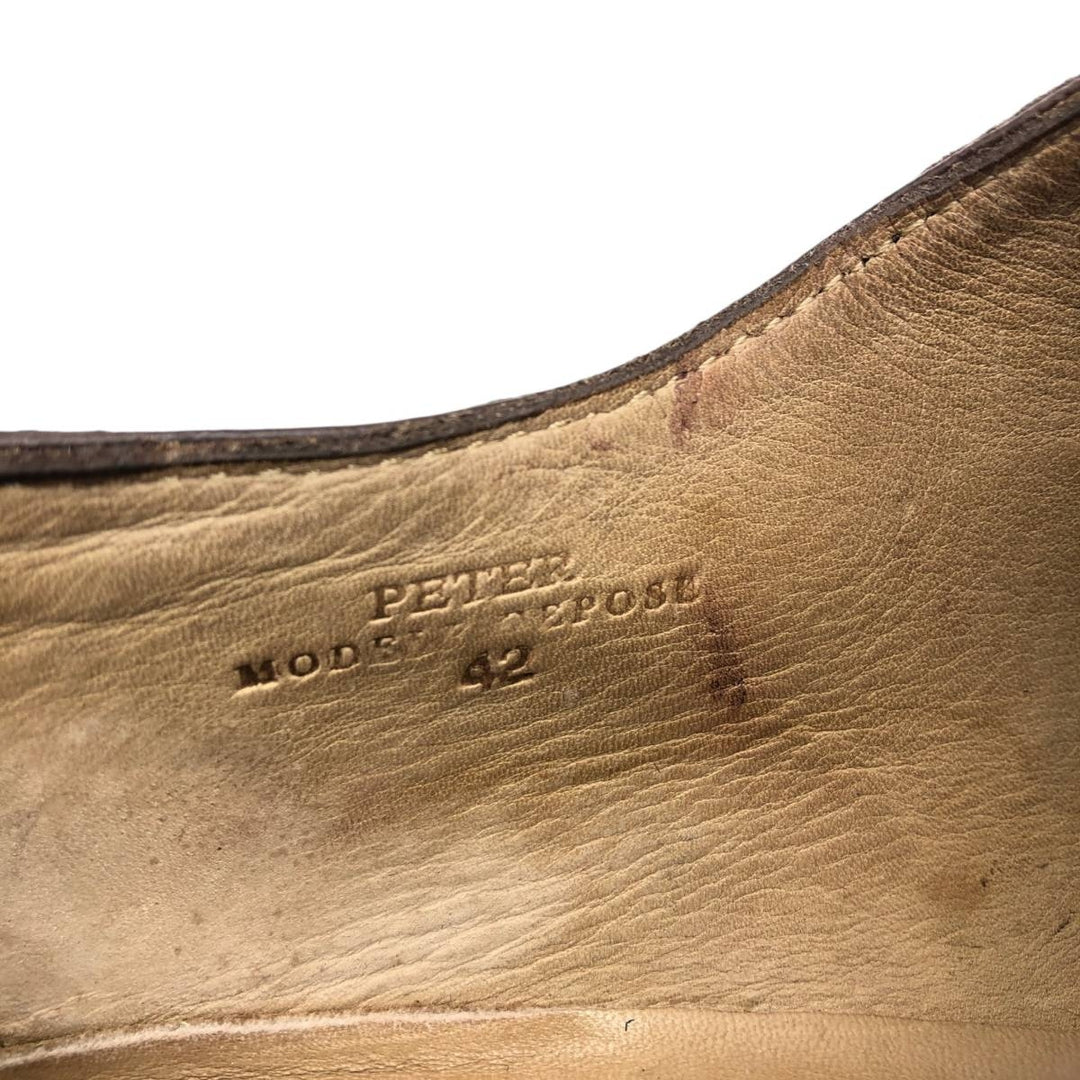 Bexley Plain Toe Shoes, Size 42 Men's 27.5cm unclear red type reddish brown Vintage Second Hand
