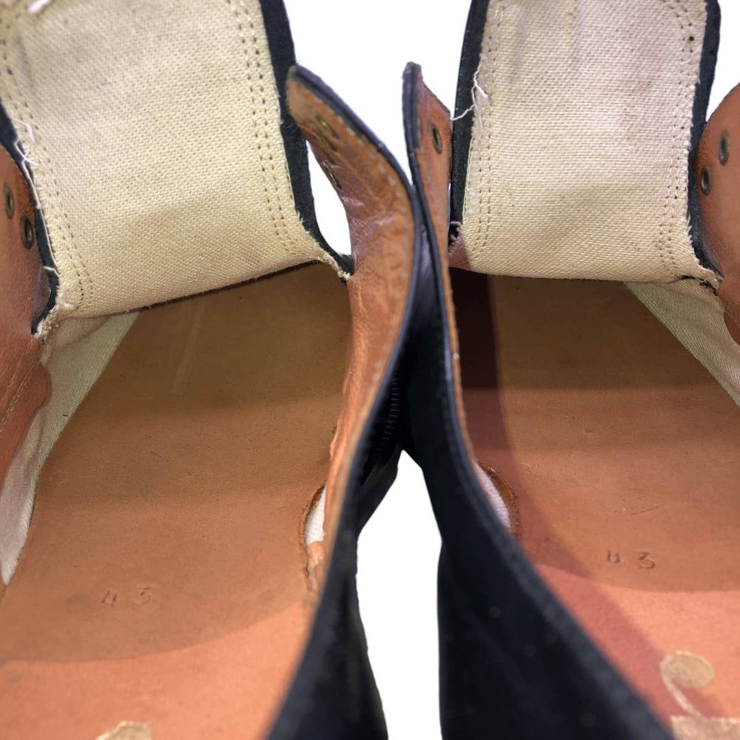 1980s Belgian Army Military Service Shoes, Size 43 (Men's 11"), Vintage /saa016194 Men's 28.0cm unclear black type Vintage Second Hand