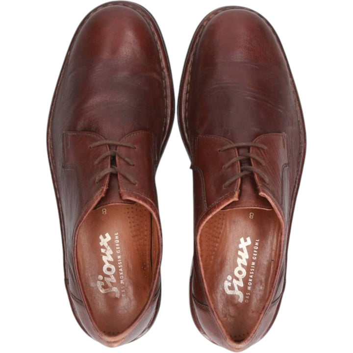 sioux plain toe shoes size 8 Men's 28.0cm genuine leather red type reddish brown Vintage Second Hand