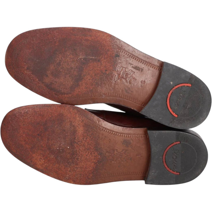 sioux plain toe shoes size 8 Men's 28.0cm genuine leather red type reddish brown Vintage Second Hand