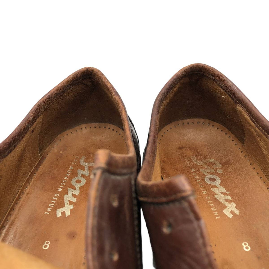 sioux plain toe shoes size 8 Men's 28.0cm genuine leather red type reddish brown Vintage Second Hand