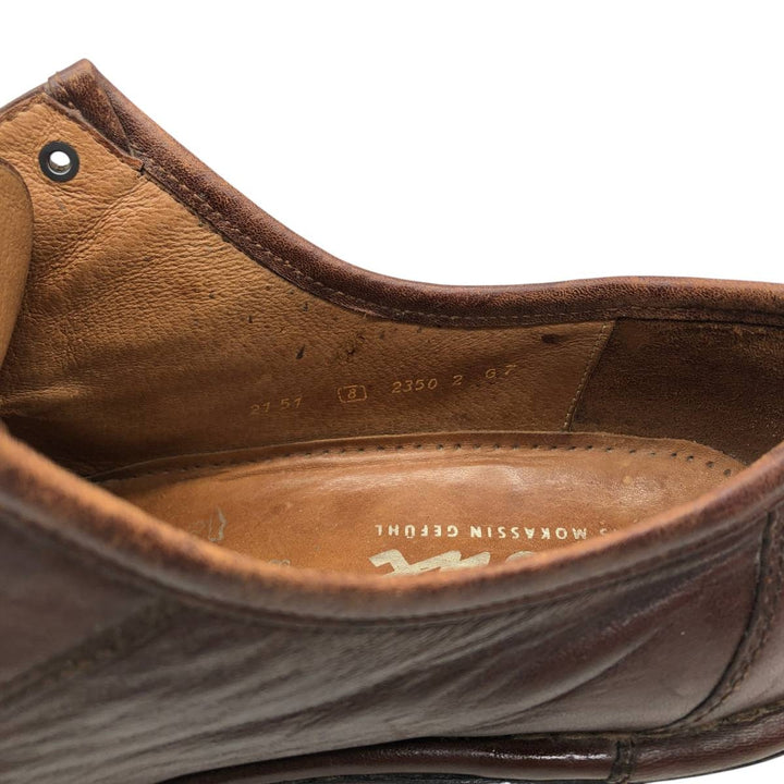 sioux plain toe shoes size 8 Men's 28.0cm genuine leather red type reddish brown Vintage Second Hand