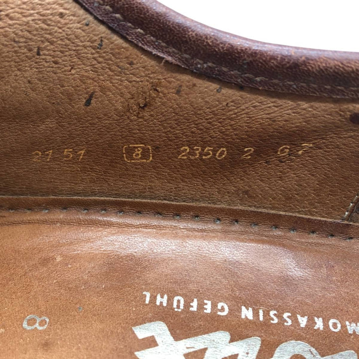 sioux plain toe shoes size 8 Men's 28.0cm genuine leather red type reddish brown Vintage Second Hand