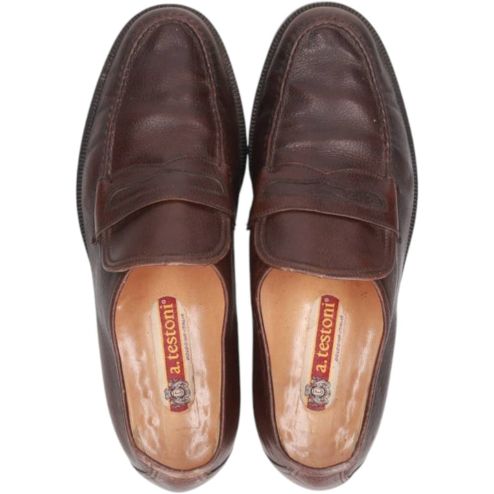 80s-90s Testoni A Testoni penny loafers, size 9F (equivalent to men's 10.6"), vintage /saa016197 Men's 27.0cm unclear brown type Vintage Second Hand