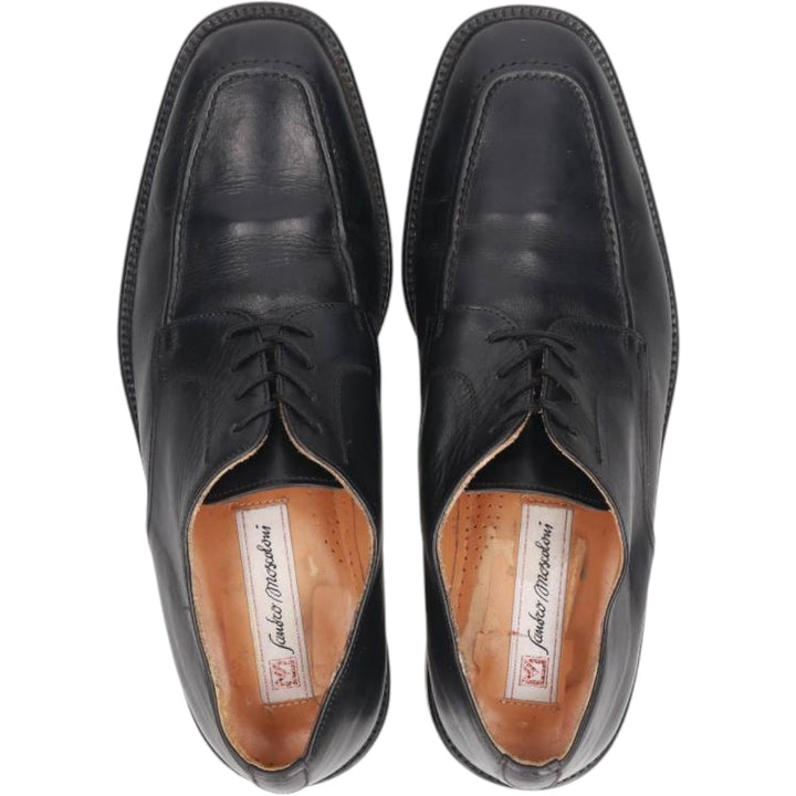 Sandro Moscoloni square-toe U-tip shoes, made in Spain, size 8 1/2 Men's 27.5cm unclear black type Vintage Second Hand