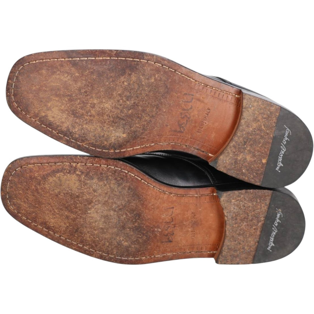 Sandro Moscoloni square-toe U-tip shoes, made in Spain, size 8 1/2 Men's 27.5cm unclear black type Vintage Second Hand