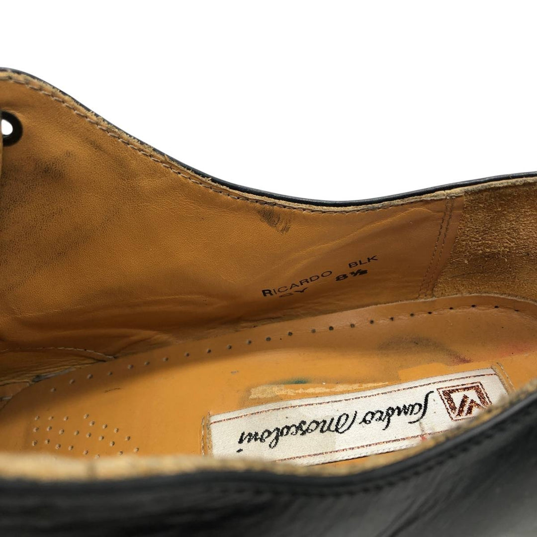 Sandro Moscoloni square-toe U-tip shoes, made in Spain, size 8 1/2 Men's 27.5cm unclear black type Vintage Second Hand