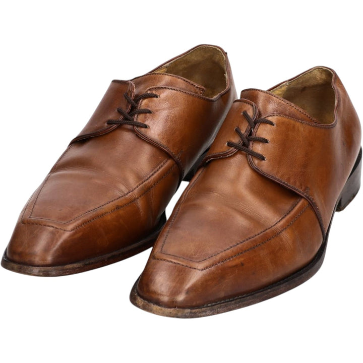 Chisel toe U-tip shoes, made in France, size 7 Men's 27.0cm unclear brown type Vintage Second Hand