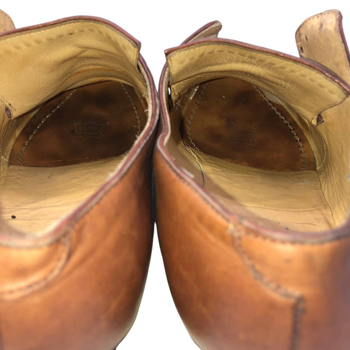 Chisel toe U-tip shoes, made in France, size 7 Men's 27.0cm unclear brown type Vintage Second Hand