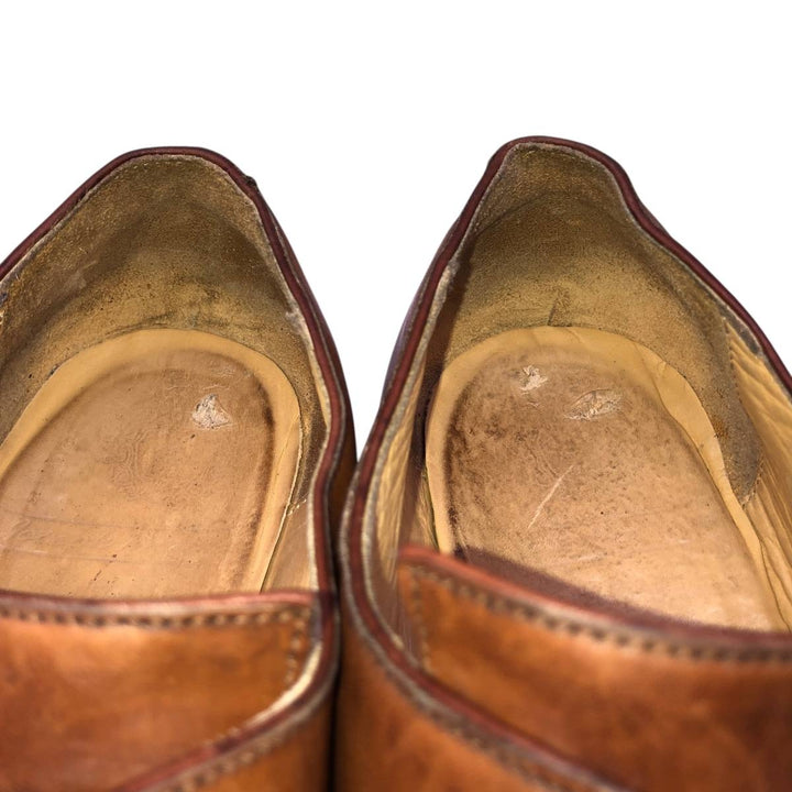 Chisel toe U-tip shoes, made in France, size 7 Men's 27.0cm unclear brown type Vintage Second Hand