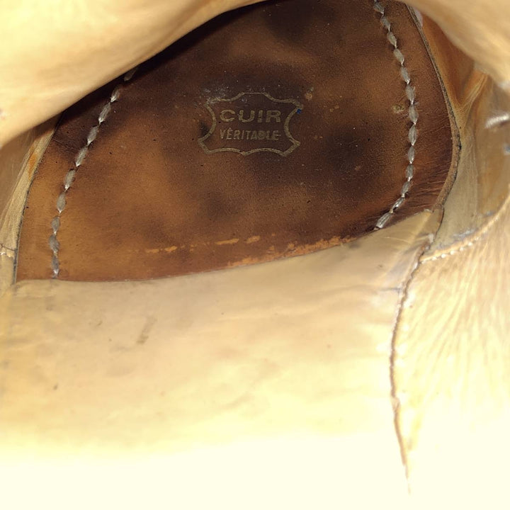 Chisel toe U-tip shoes, made in France, size 7 Men's 27.0cm unclear brown type Vintage Second Hand