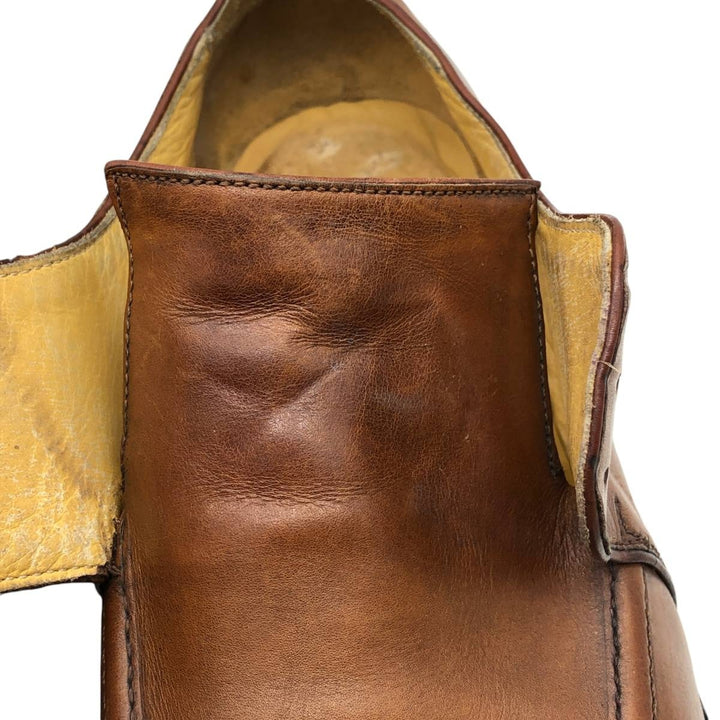 Chisel toe U-tip shoes, made in France, size 7 Men's 27.0cm unclear brown type Vintage Second Hand