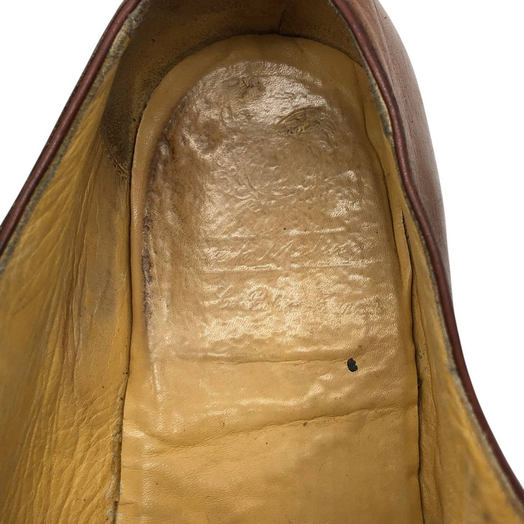 Chisel toe U-tip shoes, made in France, size 7 Men's 27.0cm unclear brown type Vintage Second Hand