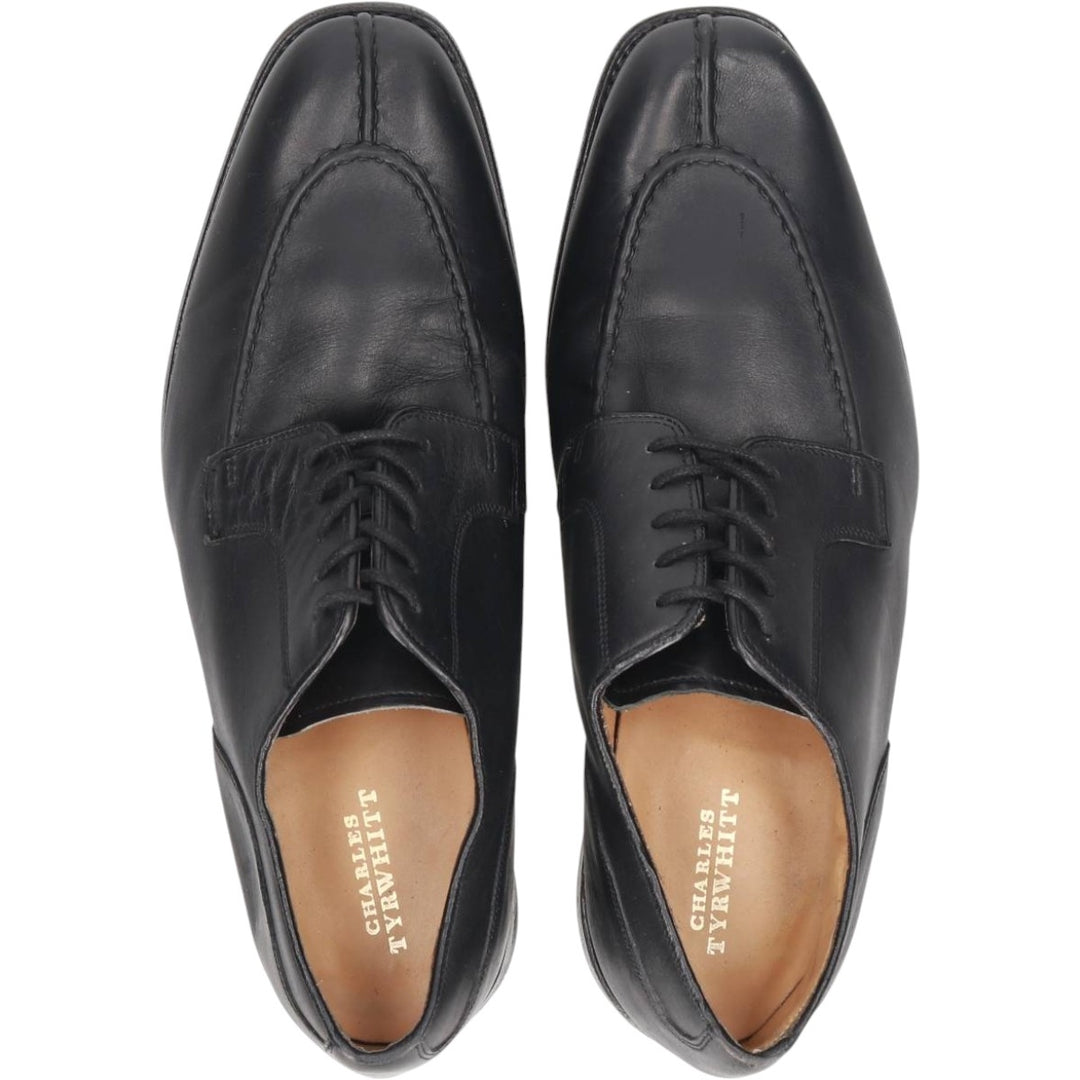 Charles Tyrwhitt U-tip shoes, size 8 Men's 26.0cm genuine leather black type Vintage Second Hand
