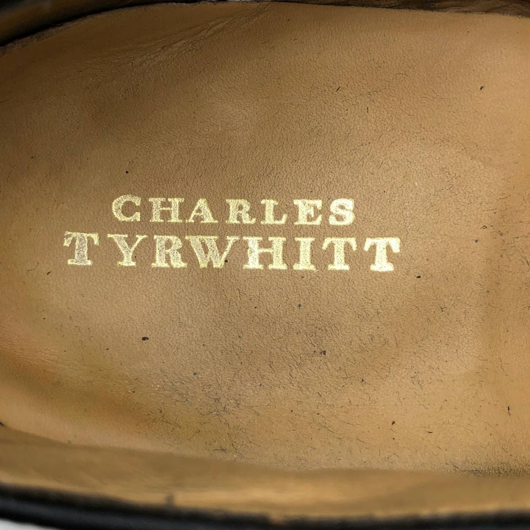 Charles Tyrwhitt U-tip shoes, size 8 Men's 26.0cm genuine leather black type Vintage Second Hand