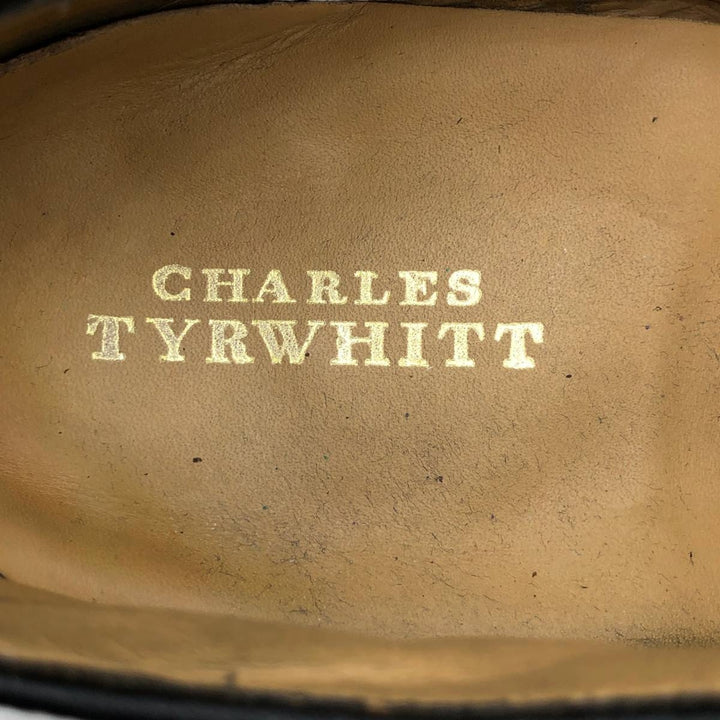 Charles Tyrwhitt U-tip shoes, size 8 Men's 26.0cm genuine leather black type Vintage Second Hand