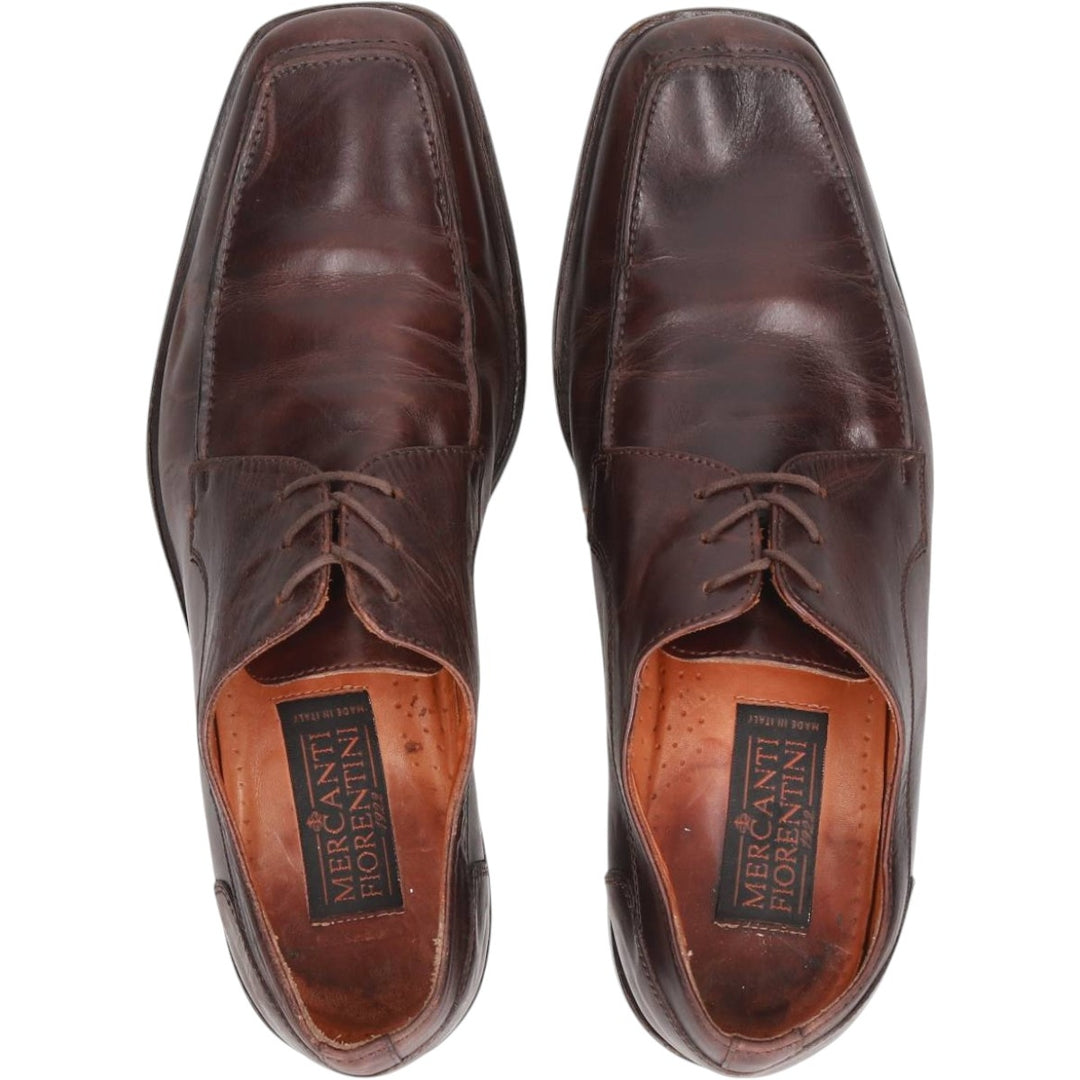 MERCANTI FIORENTINI Square Toe U-Tip Shoes, Made in Italy, Size 9M Men's 28.0cm unclear brown type Vintage Second Hand