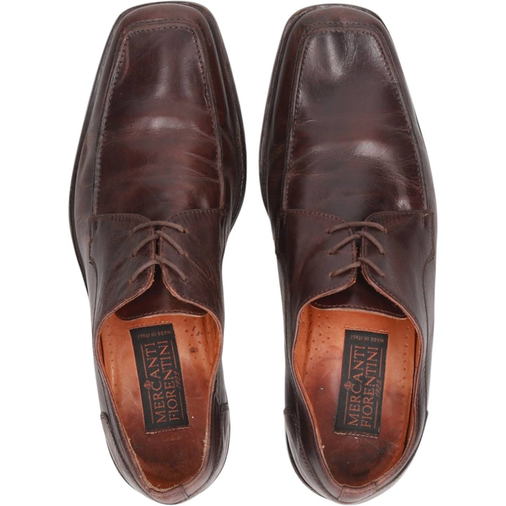 MERCANTI FIORENTINI Square Toe U-Tip Shoes, Made in Italy, Size 9M Men's 28.0cm unclear brown type Vintage Second Hand