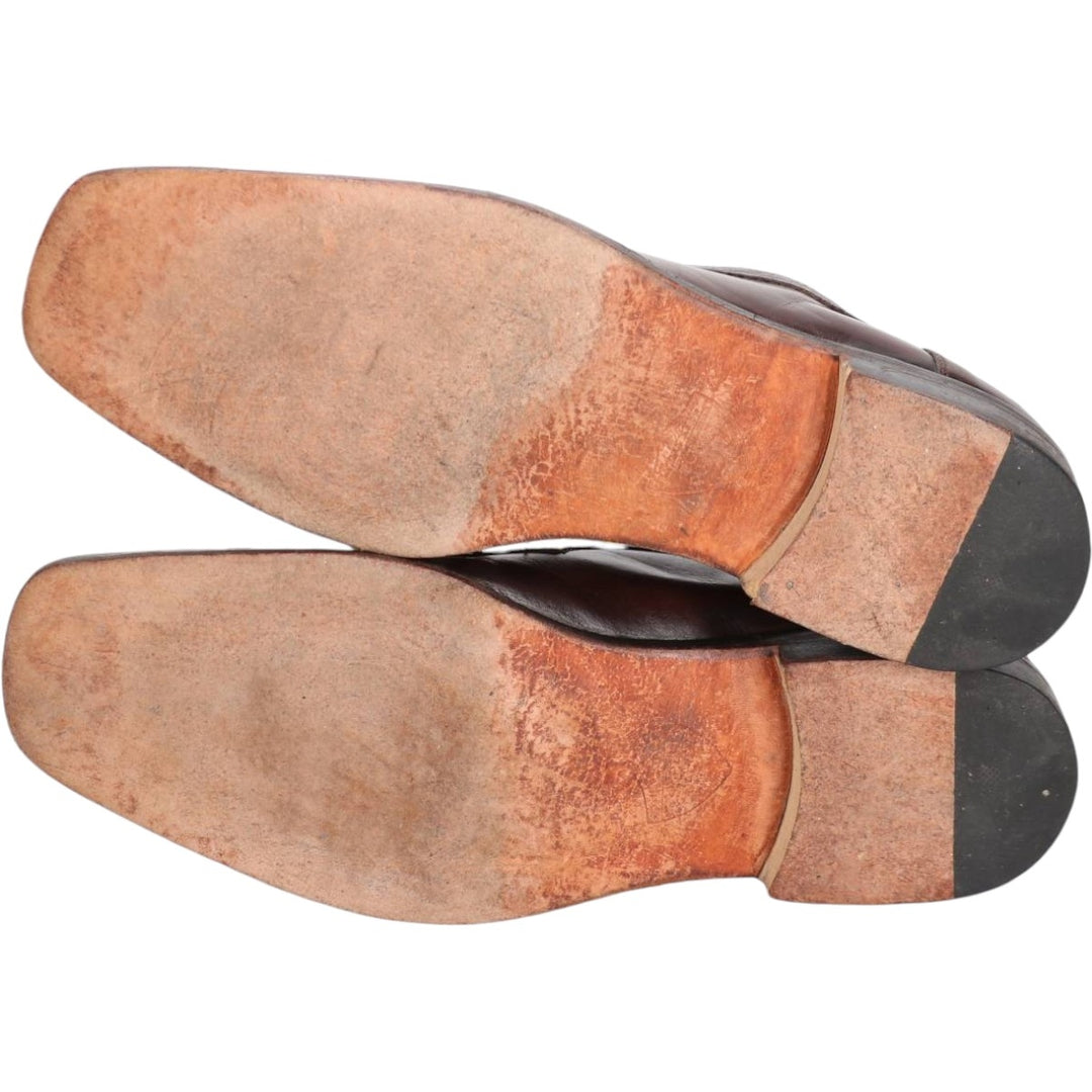 MERCANTI FIORENTINI Square Toe U-Tip Shoes, Made in Italy, Size 9M Men's 28.0cm unclear brown type Vintage Second Hand