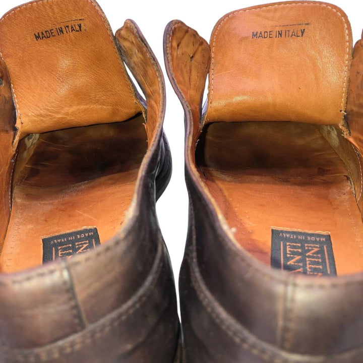 MERCANTI FIORENTINI Square Toe U-Tip Shoes, Made in Italy, Size 9M Men's 28.0cm unclear brown type Vintage Second Hand