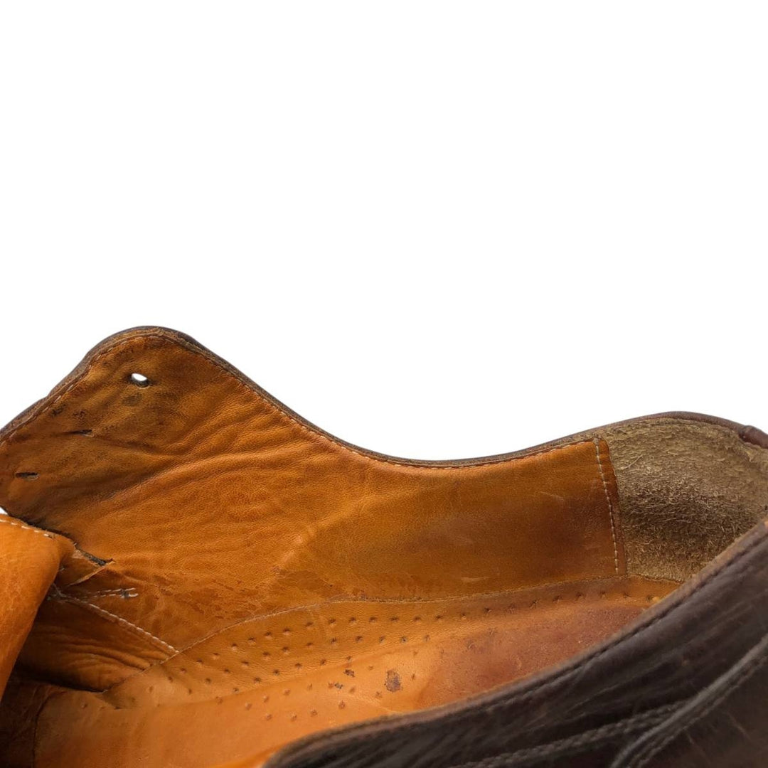 MERCANTI FIORENTINI Square Toe U-Tip Shoes, Made in Italy, Size 9M Men's 28.0cm unclear brown type Vintage Second Hand