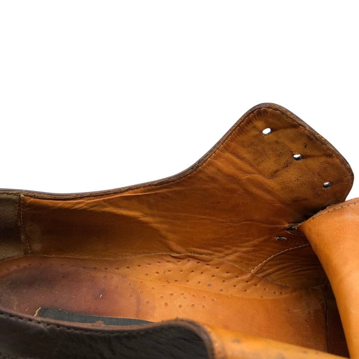 MERCANTI FIORENTINI Square Toe U-Tip Shoes, Made in Italy, Size 9M Men's 28.0cm unclear brown type Vintage Second Hand